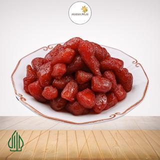 Low Sugar Dried Strawberry Premium Stroberi Kering Asli, Manis Alami