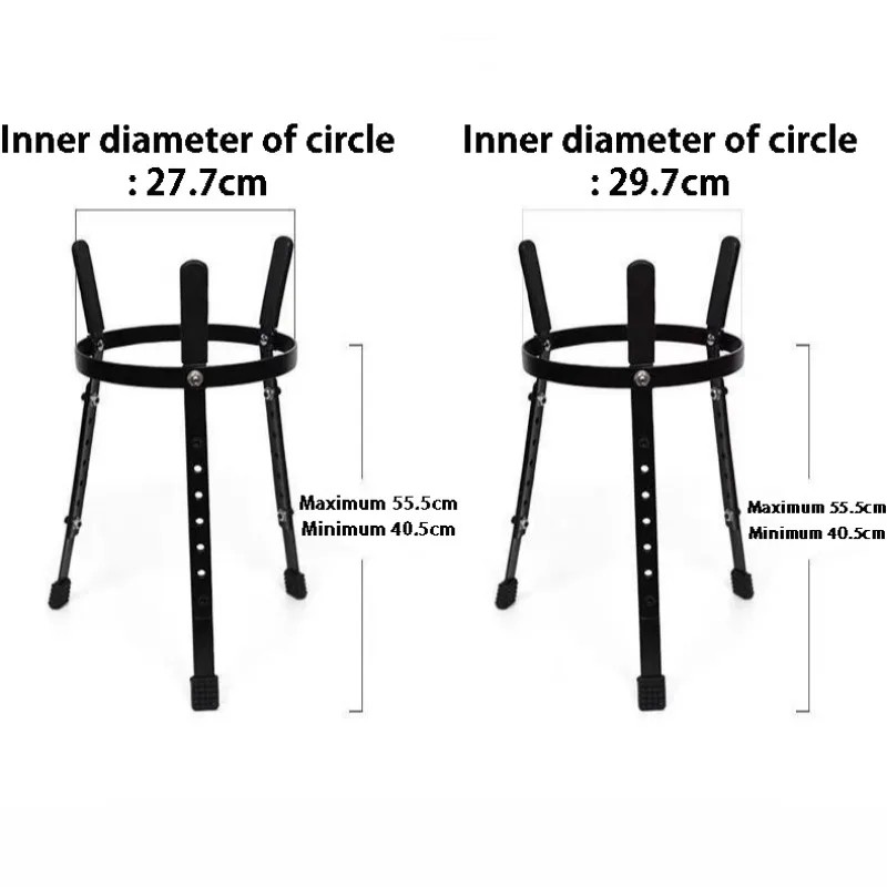 African Drum Stand 12 Inch Adult Tambourine Sitting Posture Bracket Children Djembe Stainless Steel