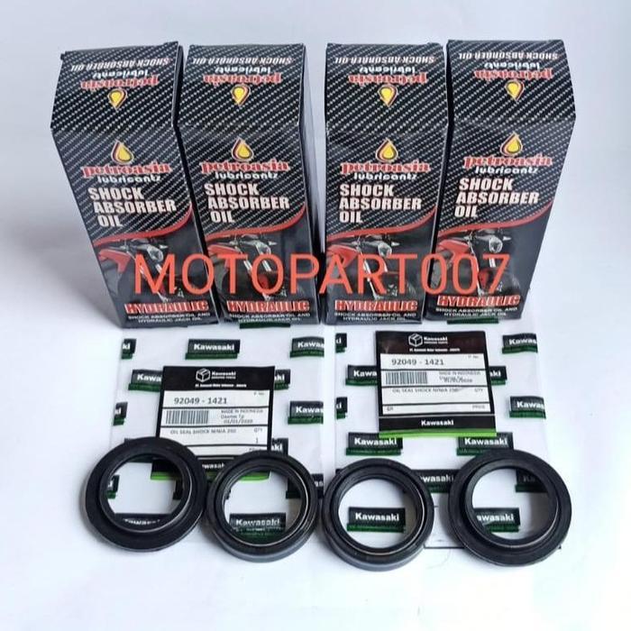 Oli Shock Dan Seal Shock Set Kawasaki Ninja 250 Fi Ninja 250 Karbu Seal Shock Ninja 250 Karburator