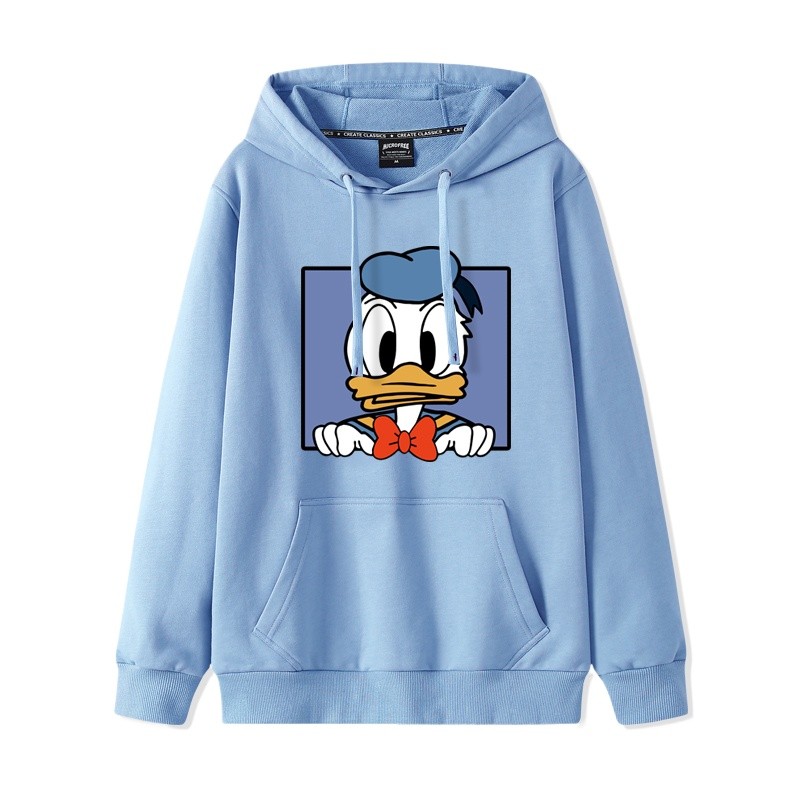 Lovers Disney Donald Duck Daisy Duck Hooded hoodie Women Sweater Loose Cartoon Couple Hooded Coat
