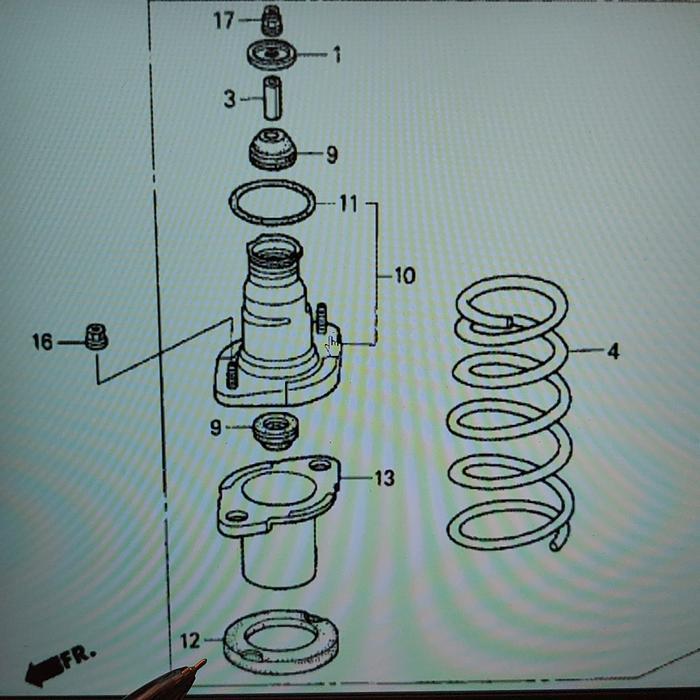 Karet Tatakan Per Shock Belakang Crv Gen 2