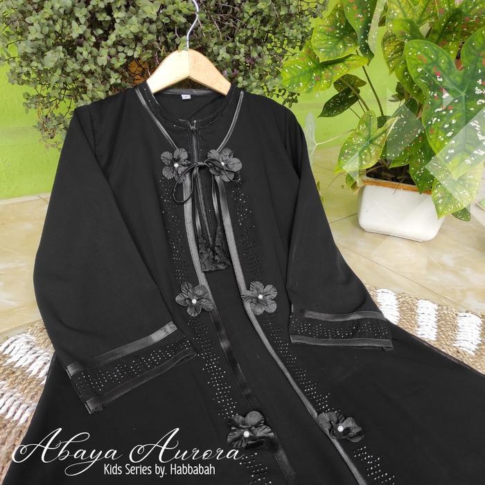 Abaya Aurora Series Anak - Gamis Hitam Model Outer Cantik Terlaris Kids Series