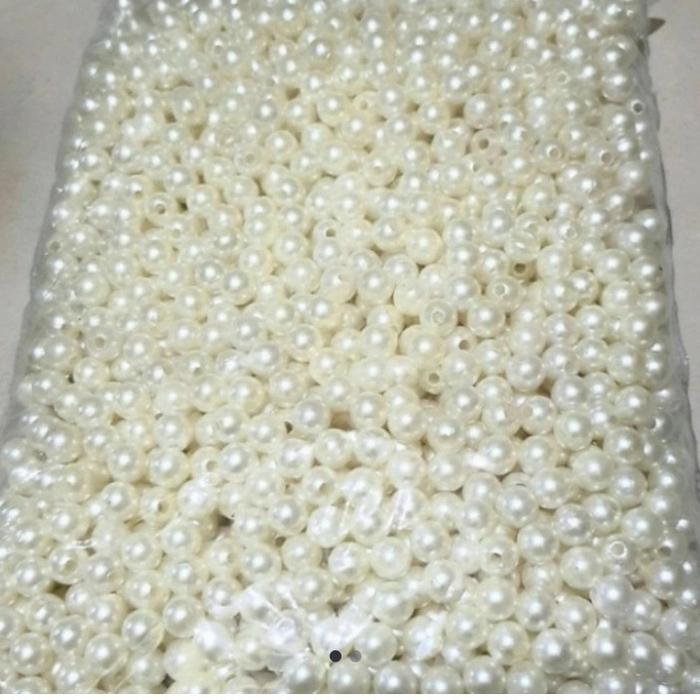 MOTE MUTIARA 4MM PUTIH-MOTE MUTIARA 1 PON