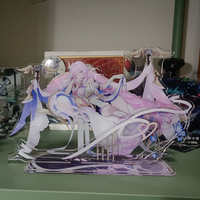 Honkai Impact 3 Elysia Lying on your side 20cm Acrylic Figure Stand Original Model Desktop Ornament