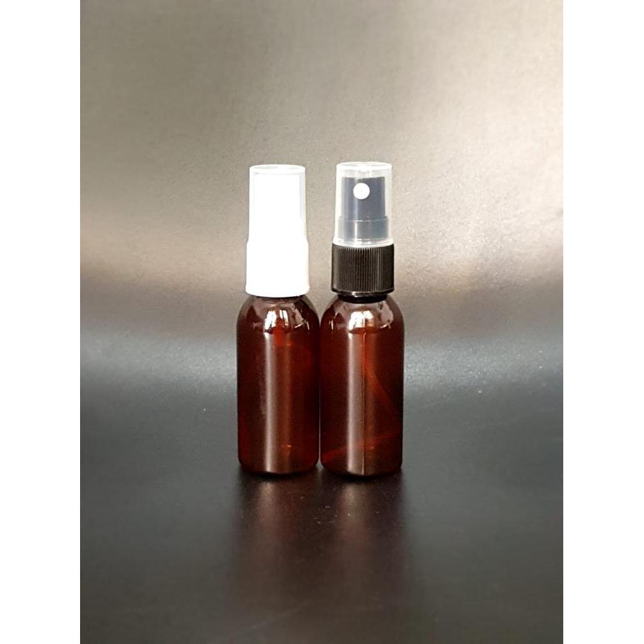 BOTOL PLASTIK AMBER SPRAY 30ML BENING / BOTOL SPRAY 30ML AMBER