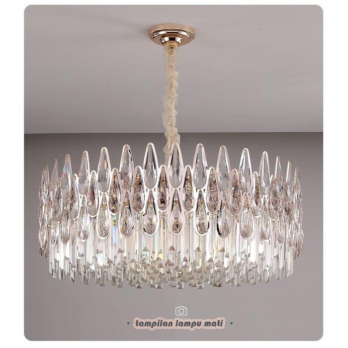 LAMPU HIAS GANTUNG KRISTAL MEWAH DAN ELEGAN / LAMPU GANTUNG RUANG TAMU / LAMPU CHANDELIER