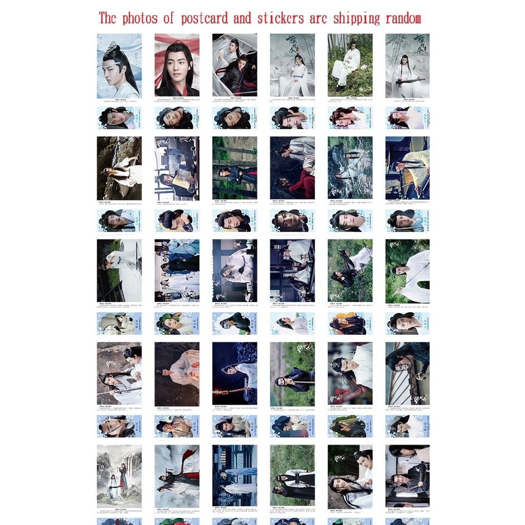 160 PCS The Untamed Chen Qingling Postcard Stickers Set China TV drama program Stills Sean Xiao Wang