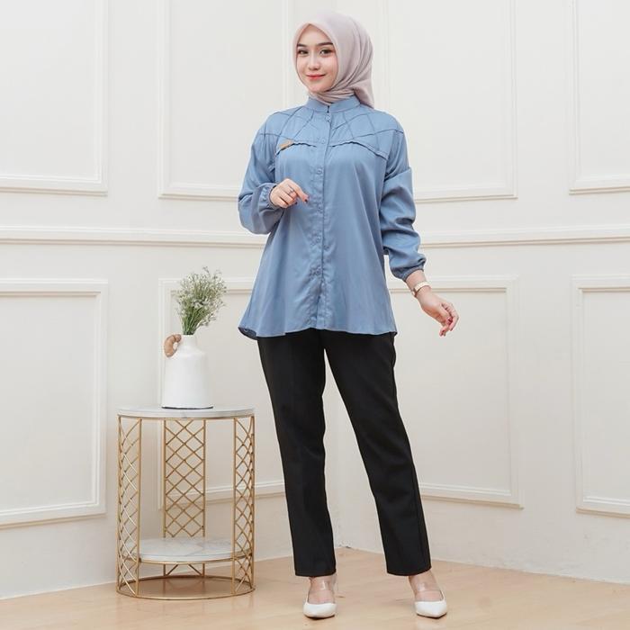 Nuriya Blus Rayon Twill Premium Atasan Wanita Pasti Diskon