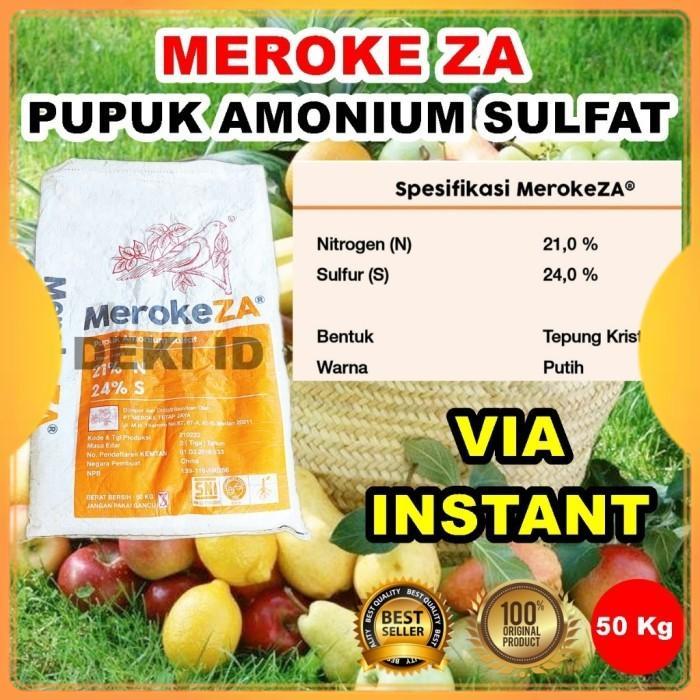 ZA Meroke 50 Kg Pupuk Amonium Sulfat Via Instan Kemasan Pabrik