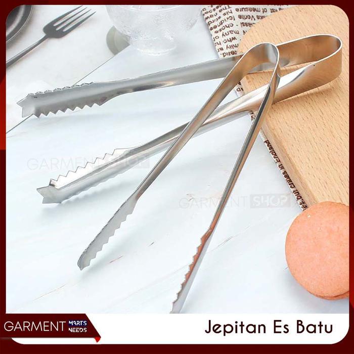 Capit Es Batu Capitan Jepitan Gorengan Kecil Mini Stainless Steel Barbeque Ice Cube Gula Batu