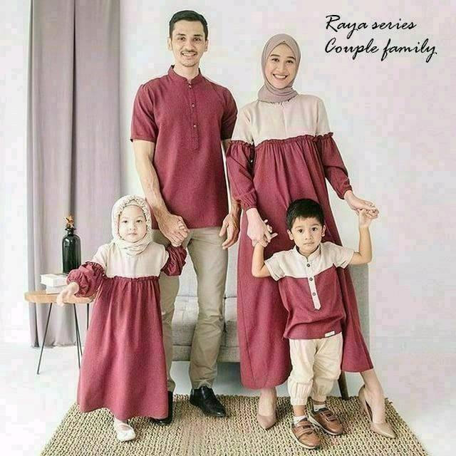 PREMIUM couple keluarga raya couple terbaru couple hana family raya series sarimbit muslim