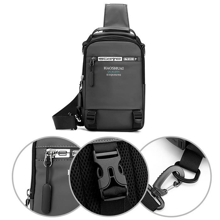 Aerostreet - Tas Selempang Pria Usb Charger Sling Bag Multifungsi Ts706