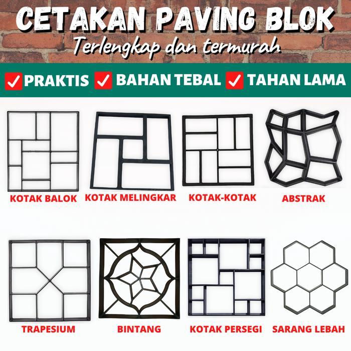 Stok Baru Cetakan Paving Block DIY Paving Blok Mudah Praktis Cetakan Jalan Teras Besi