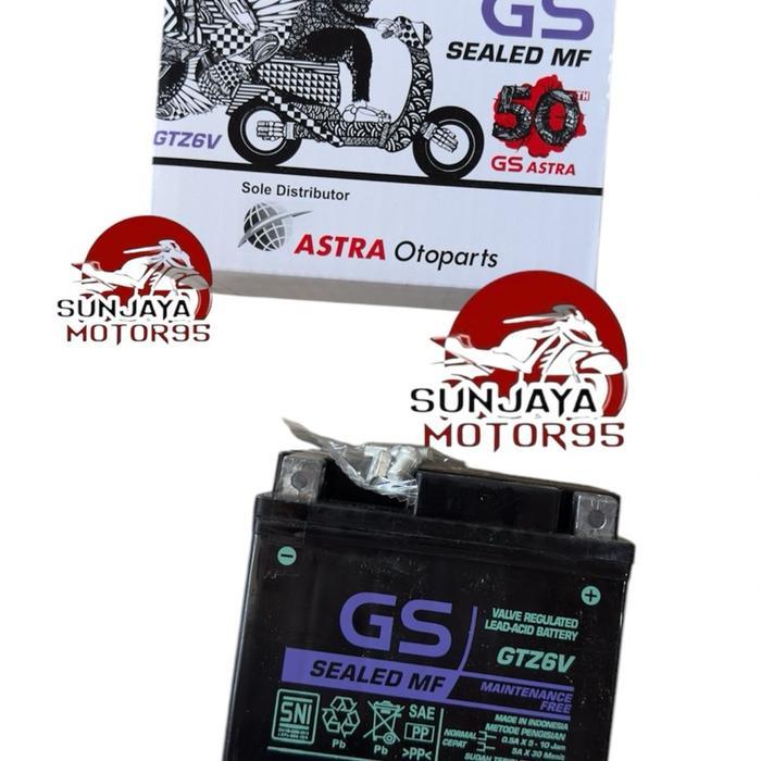 Aki Kering Gs Astra Gtz6V Original Vario 125 150 N Max Cb150R Satria Fu Rx King Mf 5Ah 100% Asli