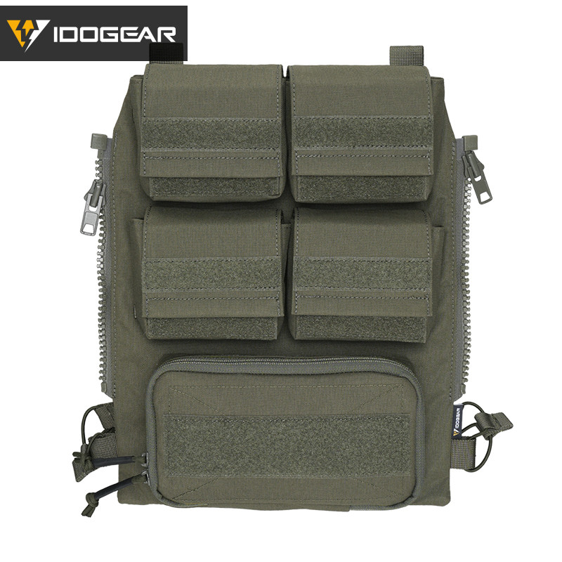 Idogear Tactical Pouch Bag Zip On Panel Ular Backpack For Plate Carrier W/ Mag Pouch For Avs Jpc2.0
