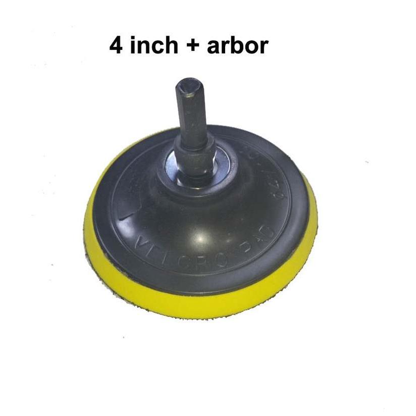 Polisher Pad 4 inch Adapter Bor Tatakan Spon Wool Poles Tangkai Bor Adaptor Bor Poles 4in Spon