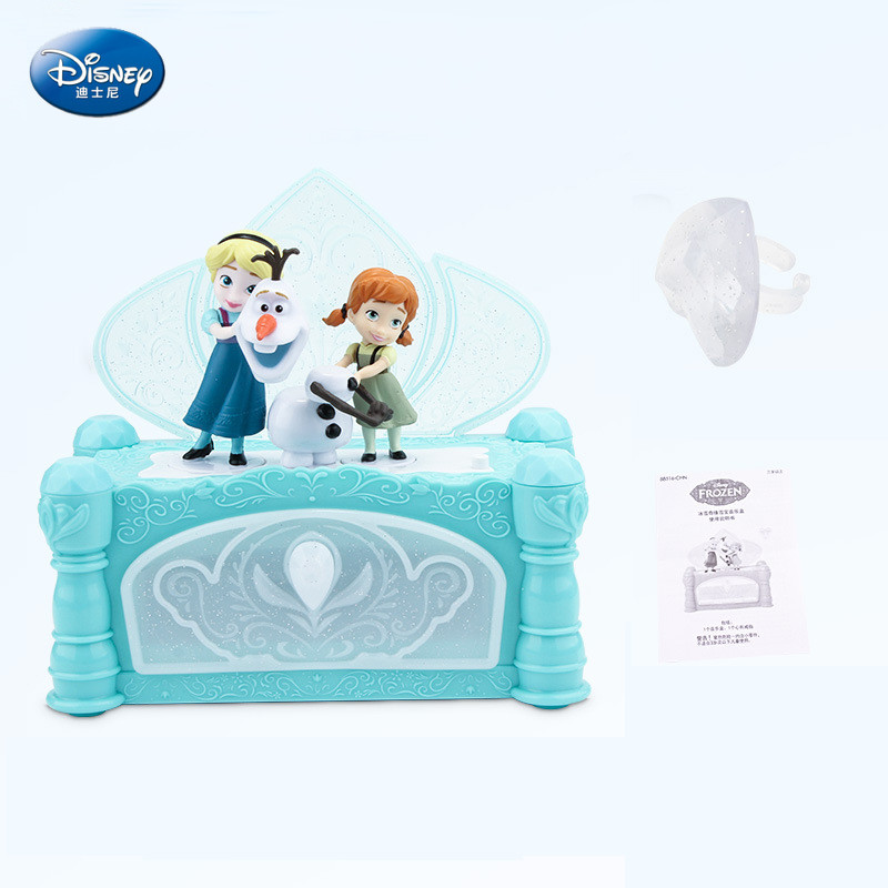 Disney Cartoon Music Box Frozen Snow Treasure Music Box Aisha and Princess Anna Jewelry Box