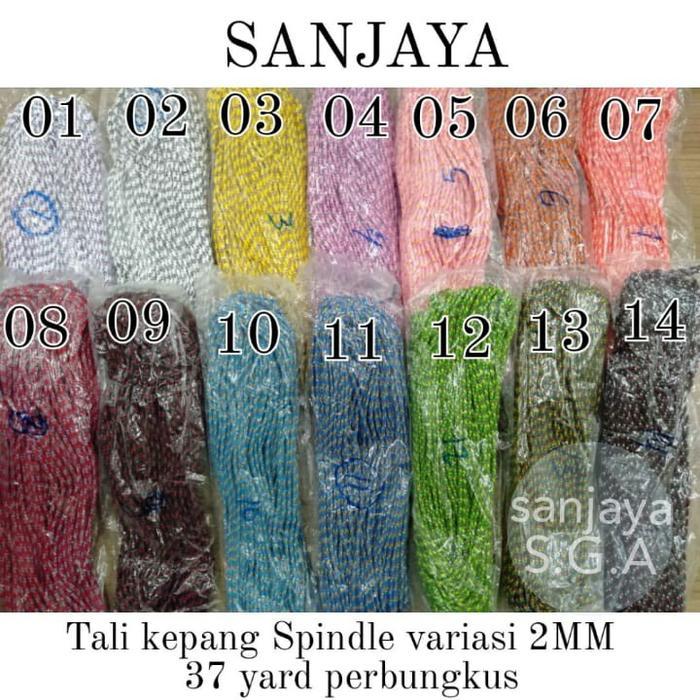 Tali Kepang Nilon Ukuran 2mm / Tali Sumbu / Tali Kepang Sumbu / Tali Kepang Spindle Variasi 2mm