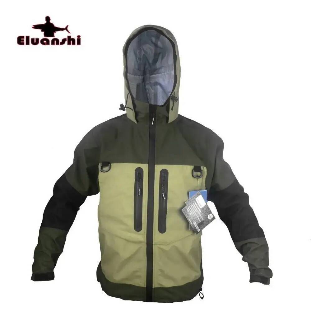 ELUANSHI Hunting Breathable Wader Fly Fishing Jacket Waterproof Wading Jacket Fishing Clothes