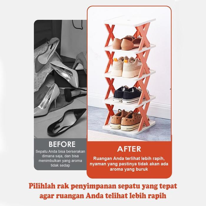 Rak Sepatu Susun/Rak Penyimpanan Plastik/Rak Benda Multifungsi/Rak Buku/Cantik dan Multifungsi/Murah