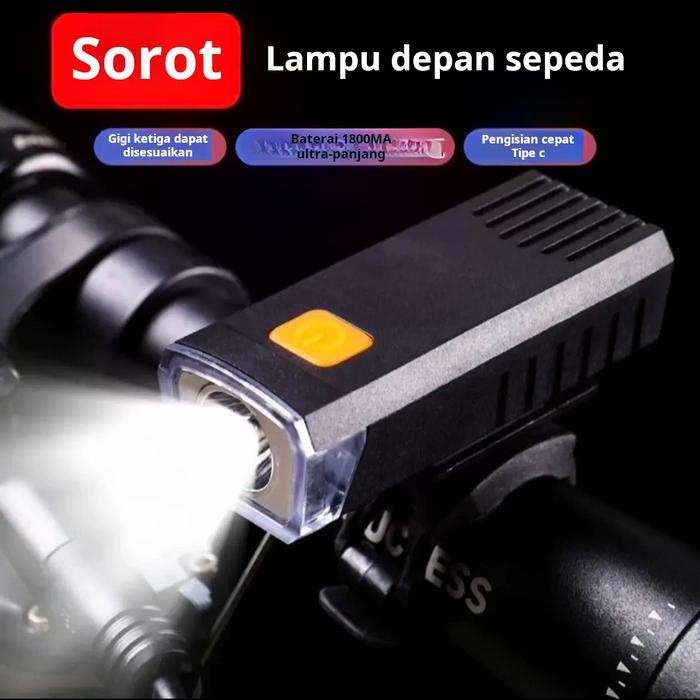 Polisport United - Lampu Sorot Sepeda Gunung Malam Hari Aksesoris Lampu Aksesori Sepeda Gunung