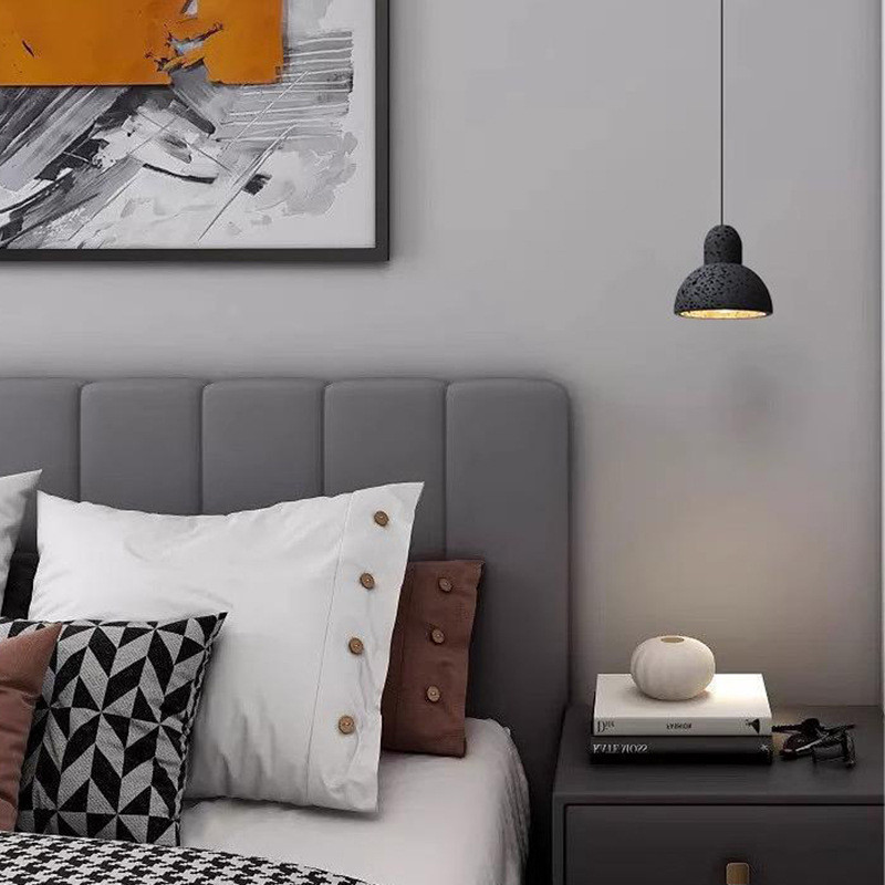 Black hole stone pendant light restaurant light light dining pendant bedroom bedside bar desk lamp