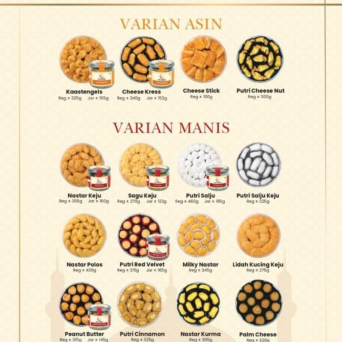 "New" Ina Cookies Kue Kering Toples REGULER 500 gram BELI 2 LEBIH Murah Ori Varian Paling Komplit
