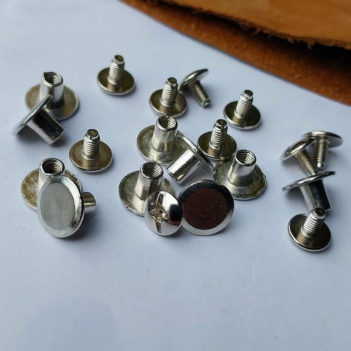 "New" 10 Pcs Mur Baut Sabuk/Sekrup Paku Keling/Mur Baut Sabuk Kulit