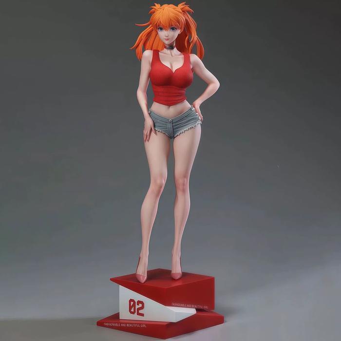 Action Figure Neon Genesis Evangelion Asuka Langley By The Summer Plants Studio