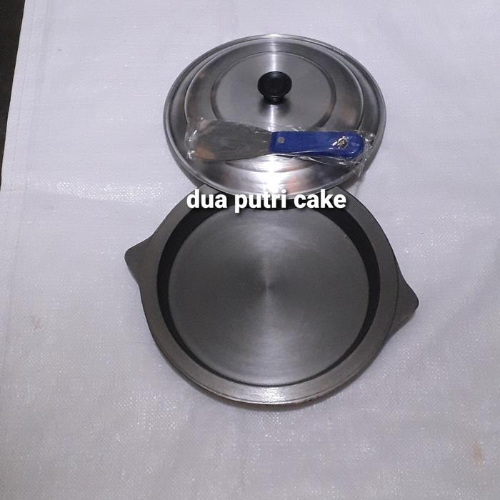 LOYANG MARTABAK MANIS UKURAN 20CM + TUTUP & KAPE STAINLESS