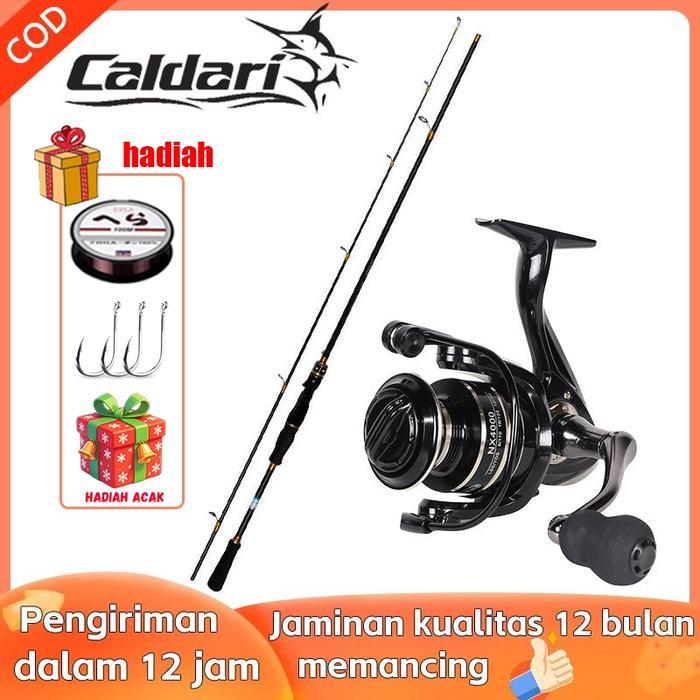 Daiwa - Reel Pancing Joran Spinning Set Carbon Fiber Joran Ultralight And Pegangan Eva Rasio Gear