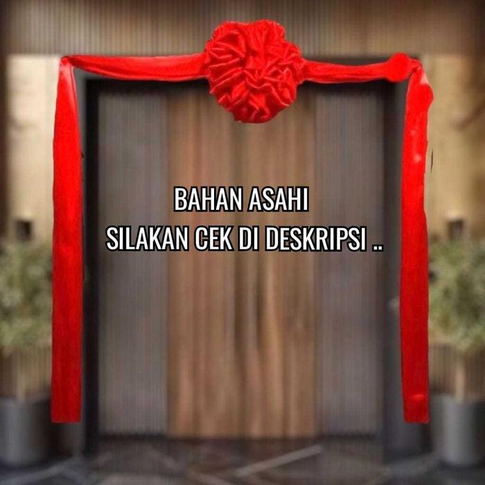 Pita peresmian kain asahi premium gunting pita openin gunting peresmian siap pakai - Dquen Florist