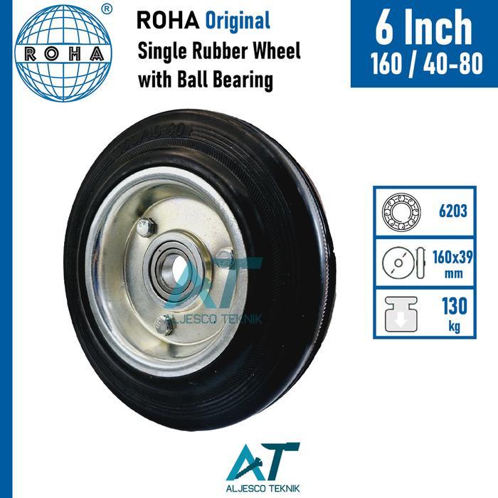 New Best Quality 100% Original Roda 6 Inch Karet Troli Trolley