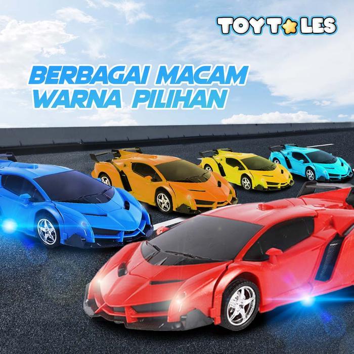 Best Seller [Toy Tales] Mainan Mobil Remote Rc Transforming Robot - Permainan Balap Mobil Remote