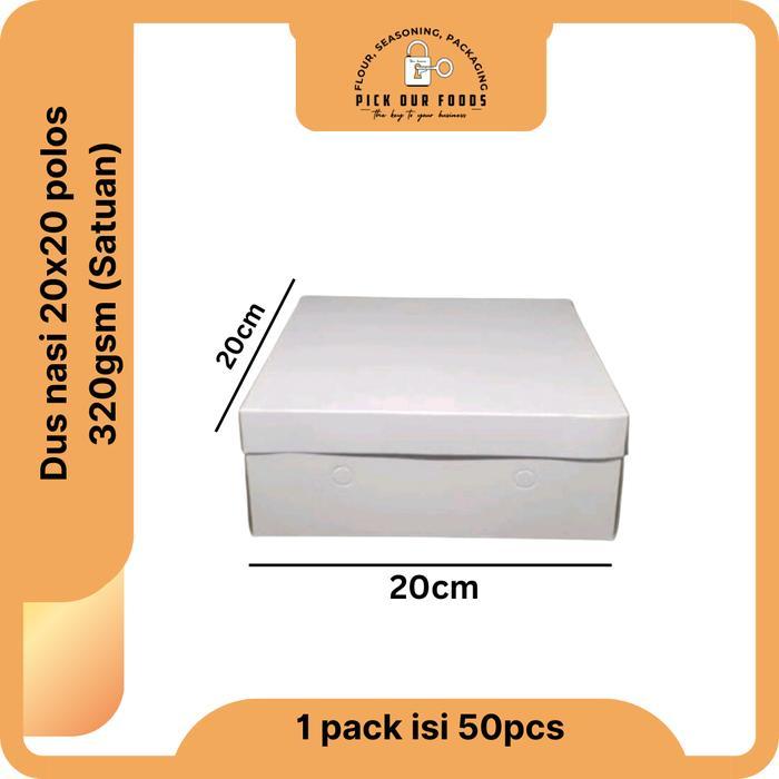 Dus Nasi Kotak 20x20 Dus Nasi Catering ukuran 20 Box Nasi 320GSM
