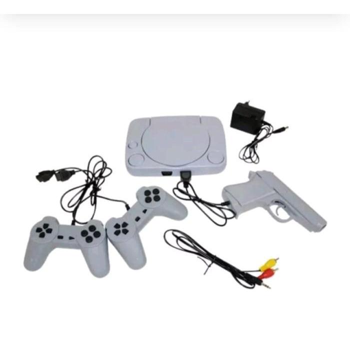 Console PS1 Retro Game Classic Stik + Pistol Gun