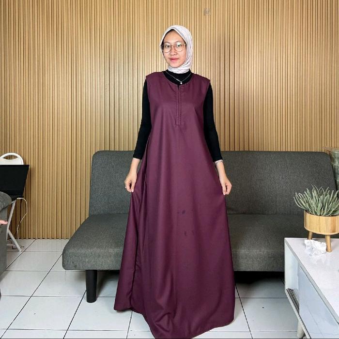 Inner Bahan Toyobo Katun Katun Katun Busui Dress Nyaman Gamis Casual Dalaman Baju Dewasa Panjang