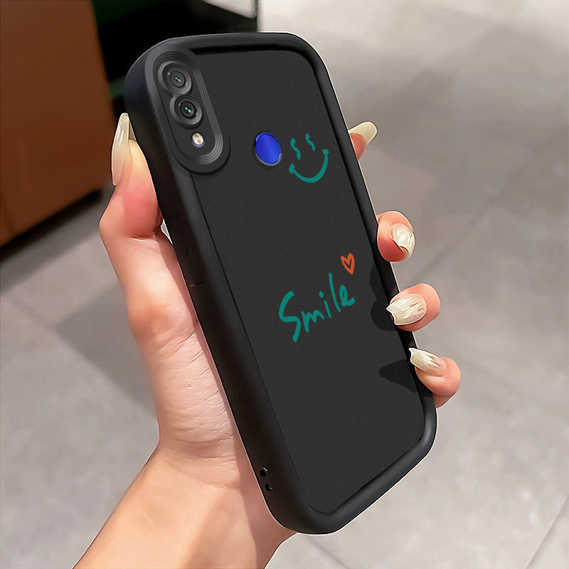 Casing Hp Xiaomi Redmi Note 7 Redmi Note 7s Redmi Note 7 Pro Case Simple smile lucu Kasing silikon C