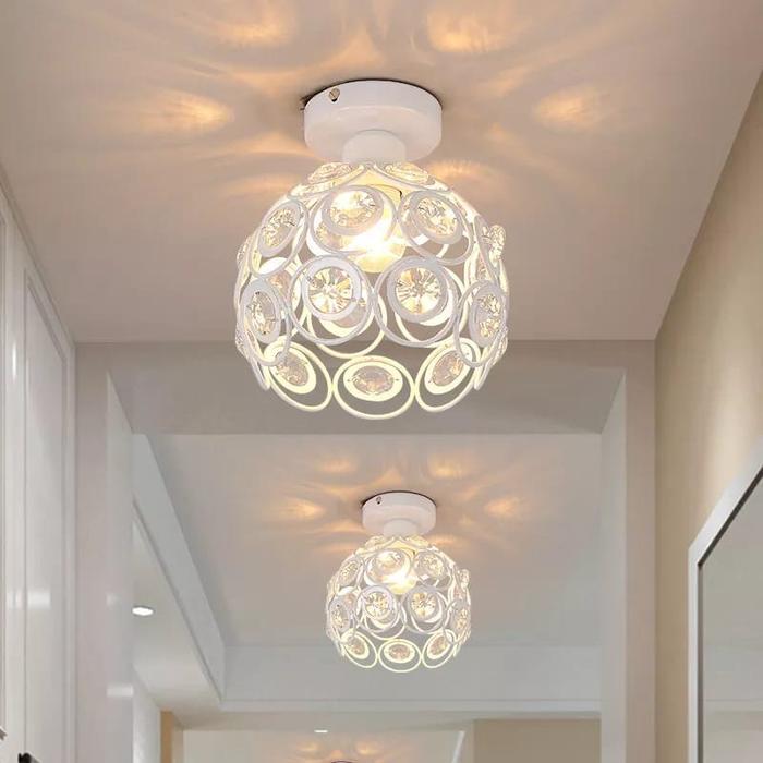 Lampu Hias Plafon Bunga Langit Langit / Lampu Plafon Mewah / Lampu Plafon Kristal Hitam Gold