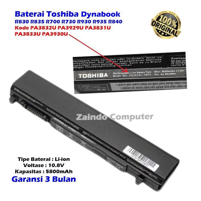 SALE BATERAI TOSHIBA DYNABOOK R830 R835 R700 R730 R930 R935 R840 R731 R732 R741 PA3831U PA3832U