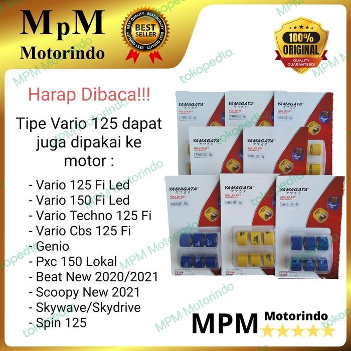 Roller Racing Vario 125 150 Fi Led 9-10-11-12-13-14-15Gr Gram Yamagata