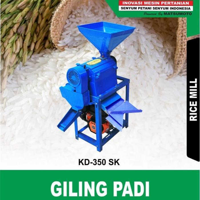 (MAHKOTA KD350SK) Mesin Penggiling Padi MAHKOTA KD350SK / Rice Polisher Beras Kebi Mini KD 350 SK - 