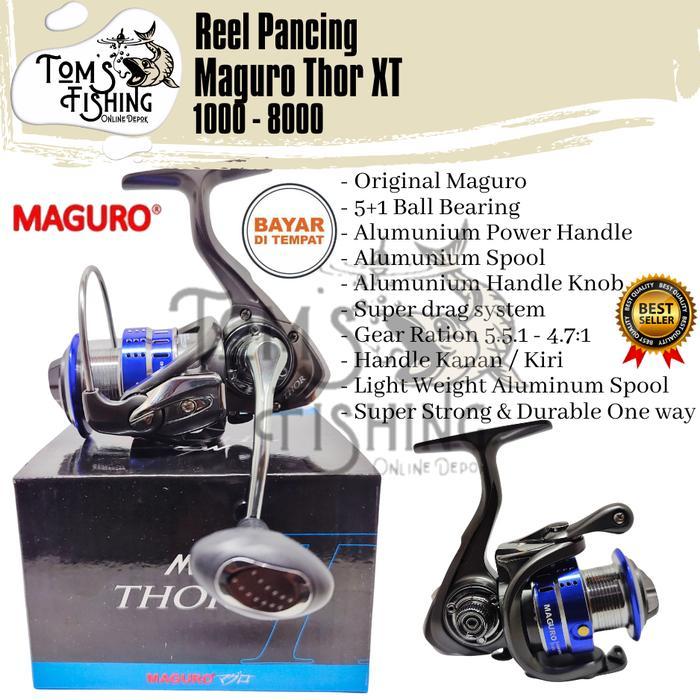 Reel Pancing Maguro Thor XT 1000 - 8000 ( 5+1 Bearing ) Power Handle Murah - Toms Fishing