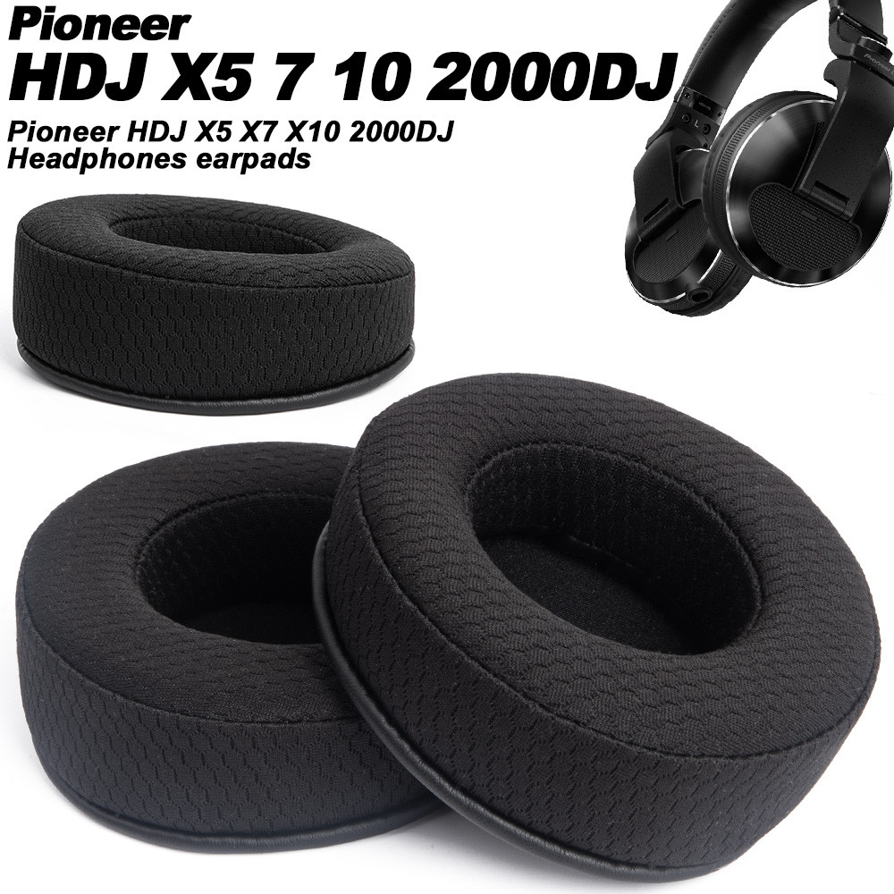 Earphone Pads For Pioneer Hdj X7/X5/X10/2000Dj Replacement Earpads Mesh Cloth Memory Covers Sponge