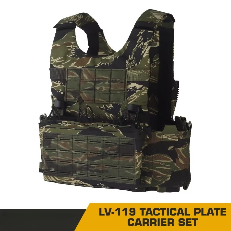 Tactical Lv119 Plate Carrier Set Mk5 Chest Rig Lightweight Quick Release Molle Vest With Triple