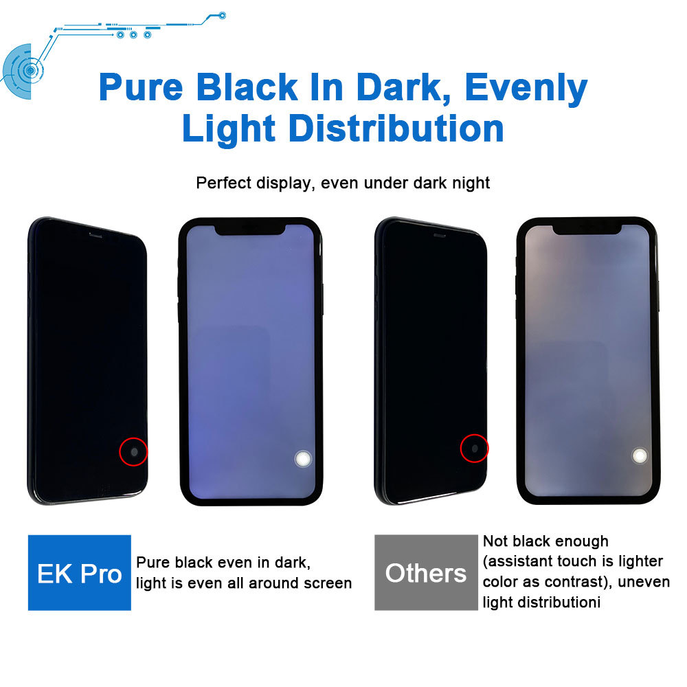 2Pcs EK Pro incell For iPhone X XR XS MAX 11 12 14 14 Plus 13 Pro Max RJ TM LCD Display Touch Screen