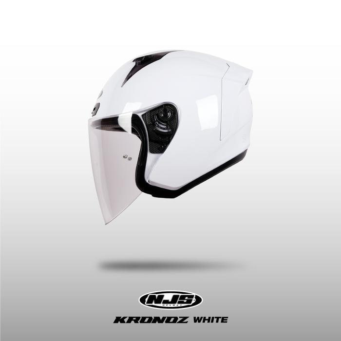 Njs Kronoz White - Helm Half Face Njs Kronoz Kronoz Polos Kronoz Ori Njs Ori Helm Polos Njs Polos