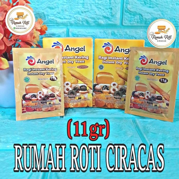 JTTOP ANGEL RAGI INSTAN KERING INSTANT DRY GR YEAST 11GR SACHET KECIL HALAL PER PCS