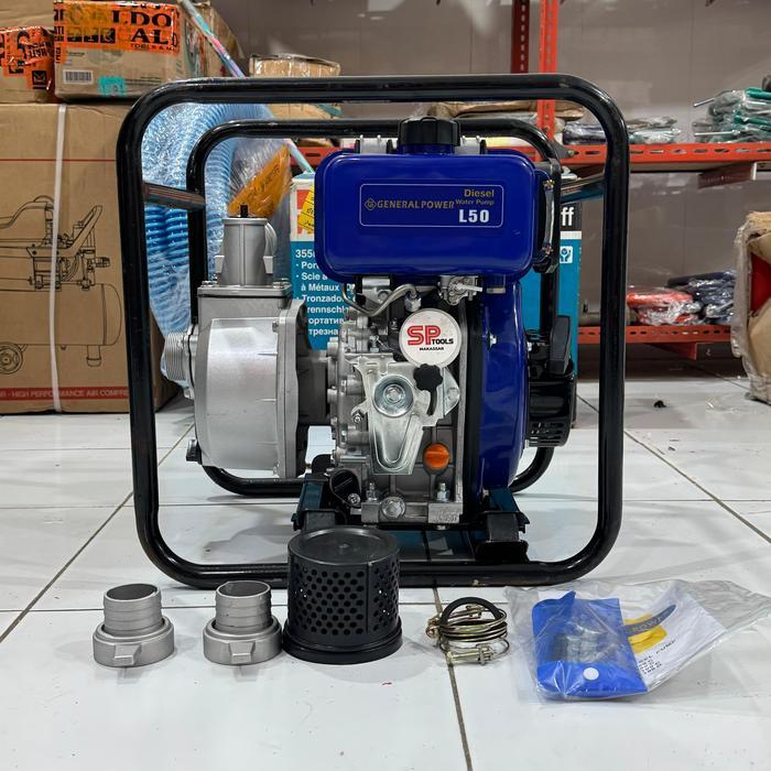 MESIN POMPA AIR ALCON ALKON SOLAR / POMPA AIR DIESEL / POMPA AIR IRIGASI SAWAH 2" 2 INCH GENERAL L50