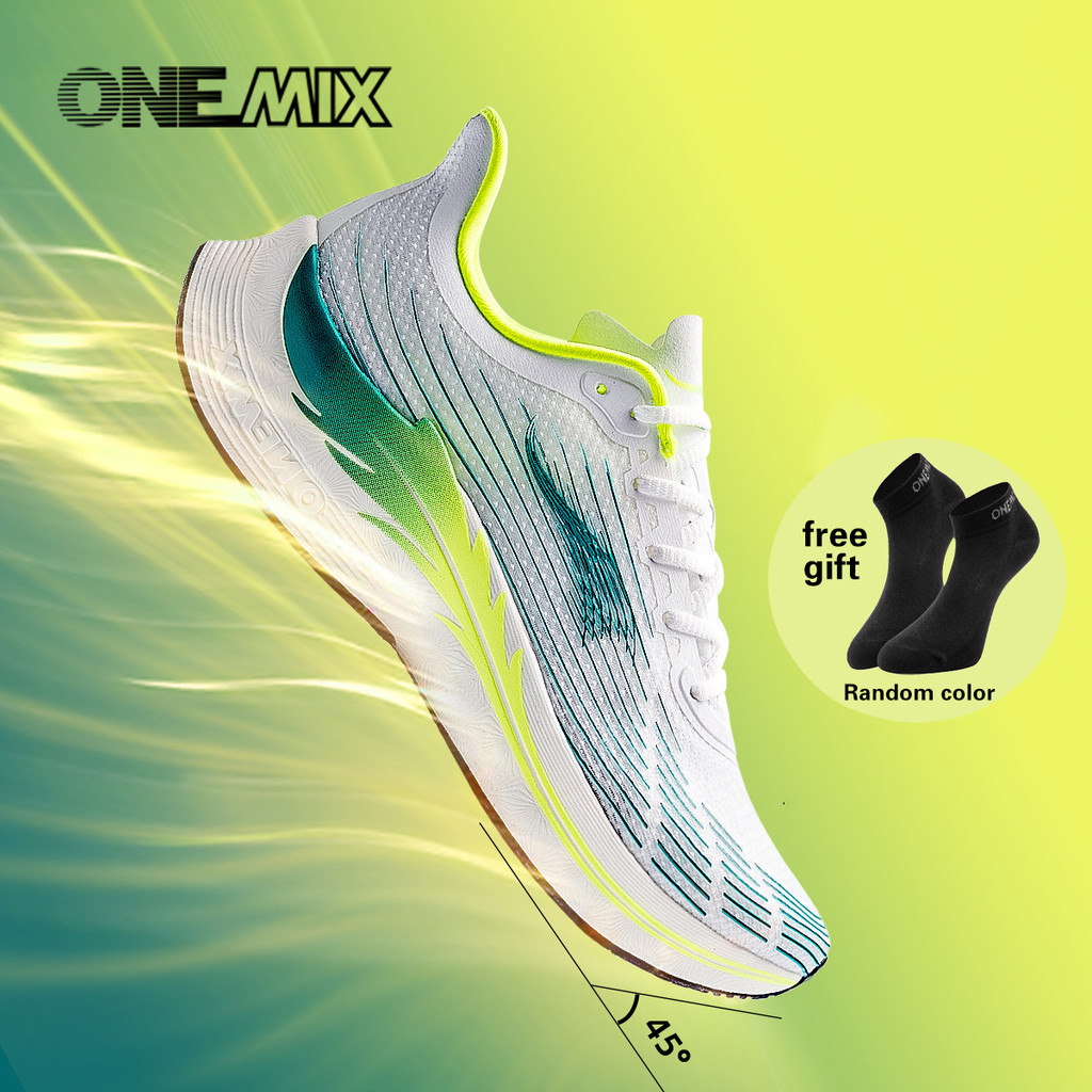 Onemix-Lightweight Marathon Running Shoes for Men and Women, Breathable Lightweight Sneakers, Lace